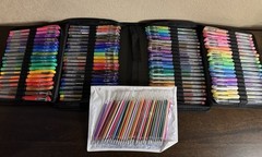 Aen Art Multicolor Gel Pen Set with Carrying Case, Colored Artist Drawing Pens
