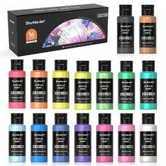 Color Change Acrylic Paint Set – 16 Non-Toxic Chameleon Colors for Crafts