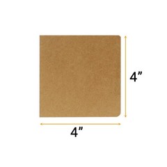 48 Pack Mini Kraft Paper Blank Notebook, 4 x 4 inch Unlined Journals Sketchbo…