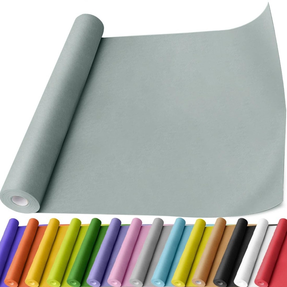 PerkHomy Light Grey Kraft Paper Roll 17.5″ x 760″ x 760″,