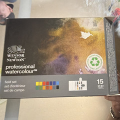 Winsor & Newton Professional Watercolour Field Set 15 Half Pans w/ Brush