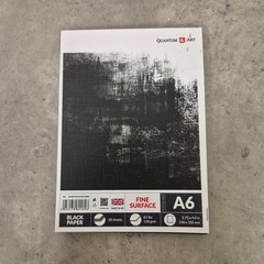 A6 Black Paper Art Pad – Fine Surface – 120gsm – 30 Sheets – Free P&P – NEW