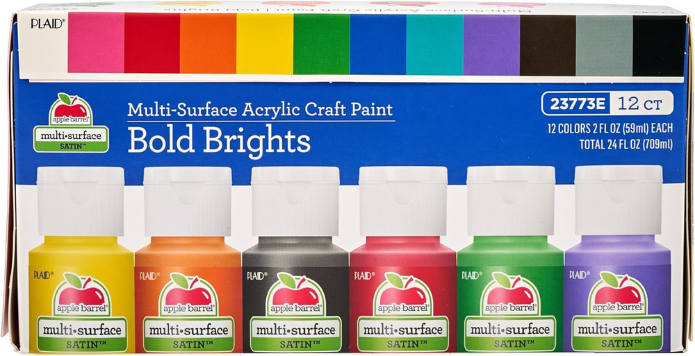 Essentials Acrylic Paint Set, 12, 24 Fl Oz (Pack of 1)