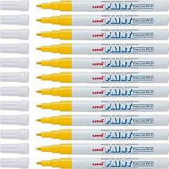 Uni-Paint 63705 PX-21 Oil-Based Paint Marker, Fine Point, Yellow 12-Count