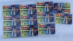 11 Pentel Oil Pastels 12 Colors PHN-12 Regular Size Art Painting