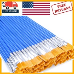 Washable 50 Pcs Flat Paint Brushes for Art Projects – Perfect for Kids & Adults