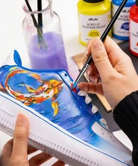 Acrylic Leather Paint, 8 x 30ml Kit with Deglazer & Finisher Gloss, 6 Colors …