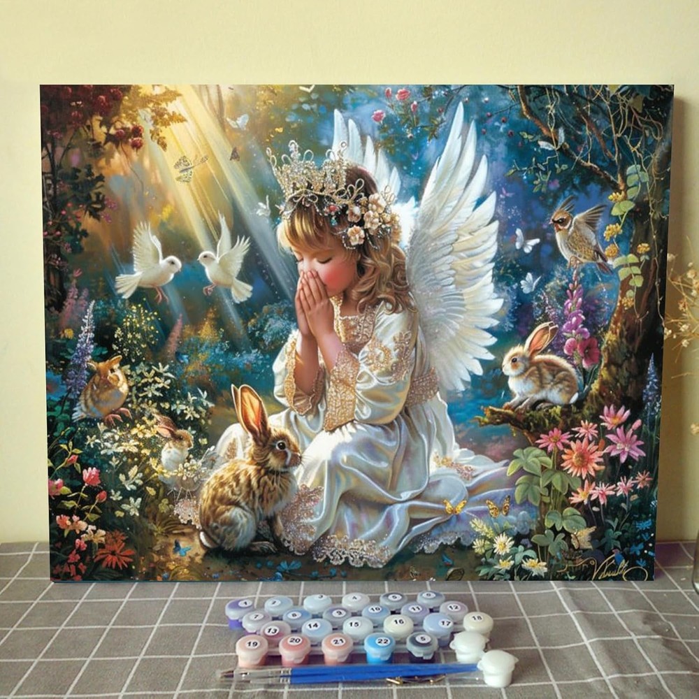 Baby Angel Girl DIY 16''x20''(Frameless), Fairy 06