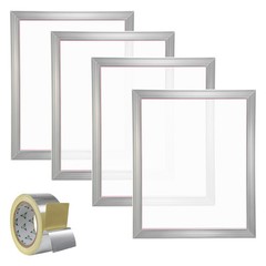 VEVOR Screen Printing Kit Silk Screen Printing Frame 20x24in 355 Count Mesh 4pcs