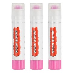 Solid Tempera Paints, 3 Pcs Washable Paint Sticks Paint Pens, Light Pink