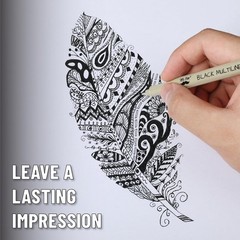 Professional Black Multiliners – 16 Sizes from 0.2mm to 3.0mm for Precision Art