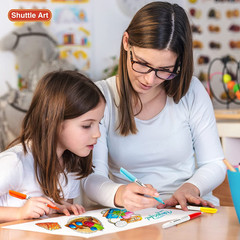 Shuttle Art 30 Colors Permanent Markers, Fine Point, Assorted Colors, Works on P
