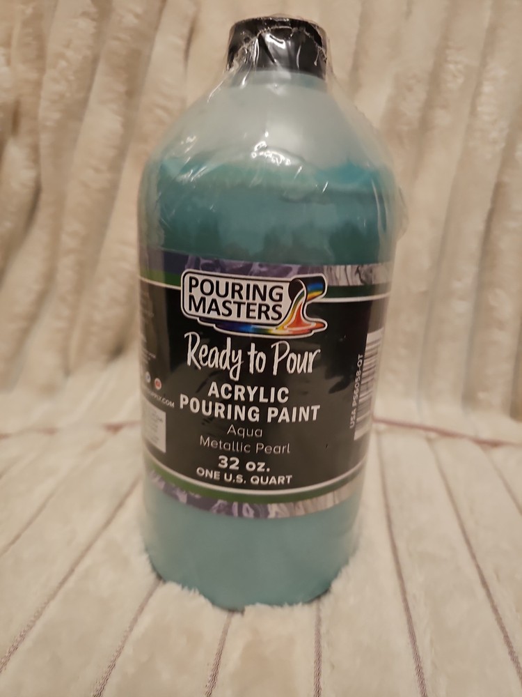 Pouring Masters Aqua Metallic Pearl 32oz Bottle Water-Based Acrylic Paint