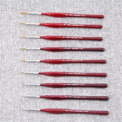 Paint Brush Set Professional Sable Hair Detail Miniature Art Nail Brushes