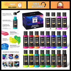 Iridescent Acrylic Paint Set – 20 Color-Changing 2 oz Bottles for Artists & Craf