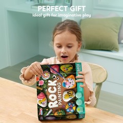 Joyin Rock Painting Kit For Kids Arts And Crafts For Ages 6-12 Diy Supplies For