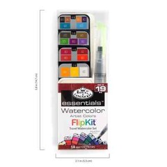Royal Langnickel Essential Watercolor Artist Colors. FlipKit 18 Colors