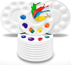 Lightweight and Easy-Clean 12-Pack Paint Pallets – Perfect for Young Artists