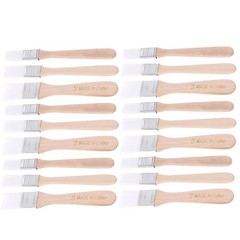 18Pcs Wood Bbq Brushes for Paint Touchups Durable Nylon Hair Assorted