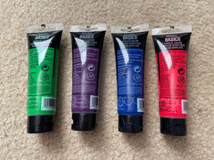 Liquitex Basics Acrylic Color 4 Oz Lot of 4 Green, Violet, Blue, Red