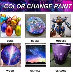 ABEIER Iridescent Acrylic Paint, Set of 18 Chameleon Colors, 2 oz/60ml