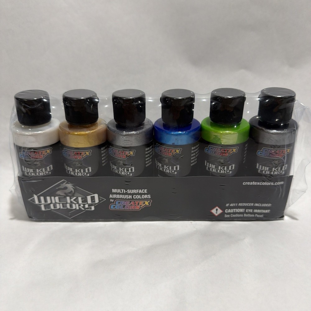 Wicked Colors 2-Ounce Wicked Airbrush Set, Pearl New and Sealed (A13)