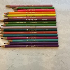 VTGE Crayola Colored Pencil Lot (114) 17 Retired/27 Uncommon/70 Other Late 90’s