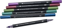 SPECTRUM NOIR – METALLIC – TWIN-TIP MARKERS – RARE MINERALS – 6/PKG