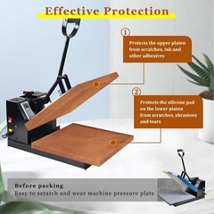 2 Pcs Non Stick Reusable Wrap Cover for Heat Press Platen 16×20 Inch