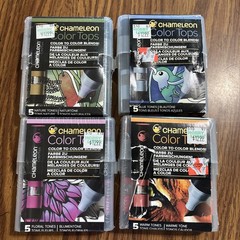 4 Pkgs of Chameleon Color Tops, Each pk Has 5, Floral, Warm, Blue & Nature