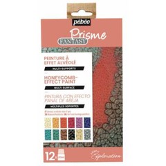 Pebeo Fantasy Prisme Multi Surface Reactive Effect Exploration Set 12 x 20ml