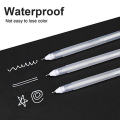 2pcs White Gel Pens Fine Point Tip Marker Water Based White Paint Pens