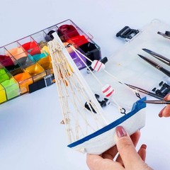 Artist Paint Brush Set of 12 Watercolor Acrylic Gouache Oil Tempera Art Brushes