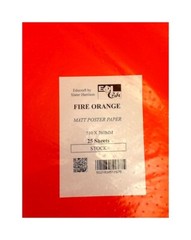 Matt Poster Paper 510 x 760mm – Fire Orange (25 Sheets)