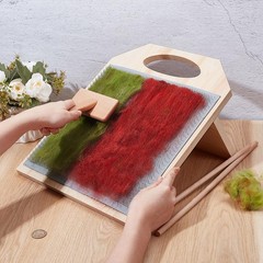 BENECREAT 15.5×12.4inch Wool Blending Board Carding Brush Set, Fiber Blending…