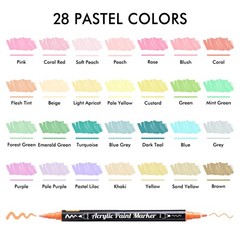 Shuttle Art 28 Pastel Colors Dual Tip 1 Count (Pack of 28), 28