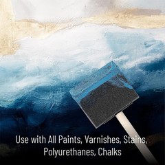 Bates 3-Inch Foam Paint Brushes – 24 Pack, Smooth Application for All Projects