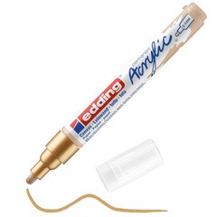 Rich Gold Matte Acrylic Marker Pen For Canvas Art Medium Tip Water-based Ink