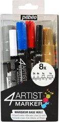 PEBEO 4 ARTIST MARKER PENS ASSORTED COLORS