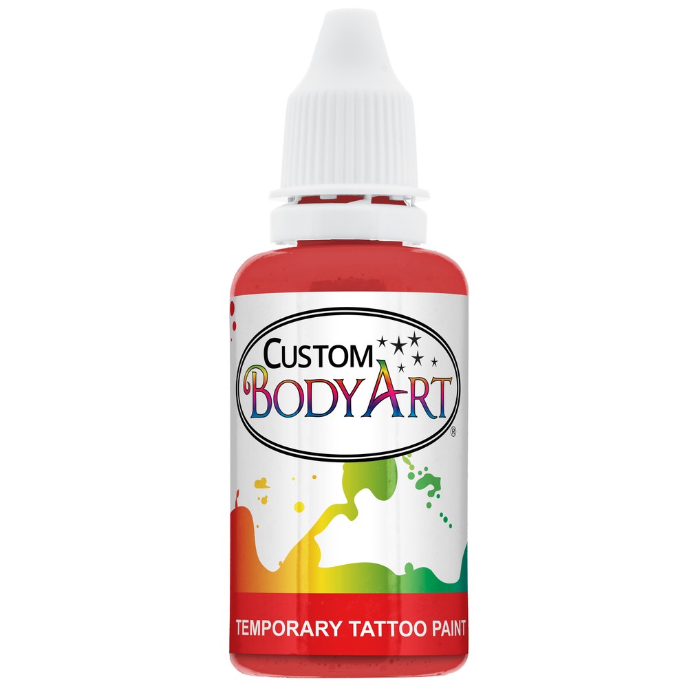 1 oz RED Body Art TEMPORARY TATTOO AIRBRUSH PAINT Ink