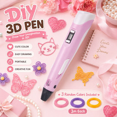 3D Printing Pen Kit LED Display Drawing Pen PLA Filament Kids Gift Starter Set