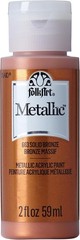 Solid Bronze Metallic Acrylic Paint – 2 Ounce Non-Toxic for Indoor & Outdoor Use