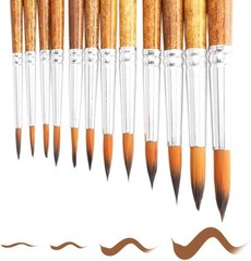 Artist Watercolor Paint Brushes in 12 Sizes – Ideal for Various Mediums