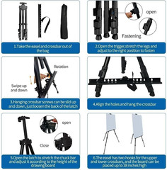 Easel Stand for Sign and Painting: Art Portable Adjustable Metal Tripod Easels f