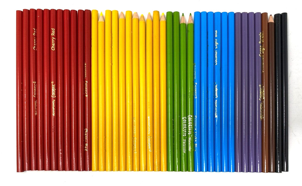 Colorific Colored Pencils Rainbow Lot of 40 SCENTED + UNSCENTED + WATERCOLOR