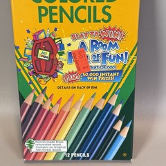 Vtg 1996 Crayola Smooth Bright Colored Pencils Play to Win Pack NOS Unused
