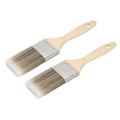 2 Pcs 2″ Flat Head Glaze Brush Set for Pottery