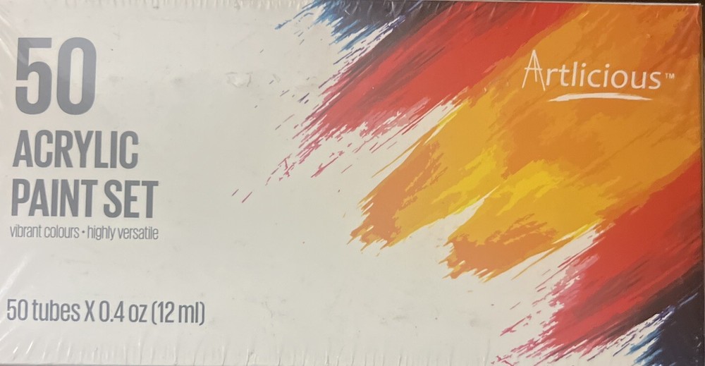 Artlicious 50 Color Acrylic Paint Set 12ml Tubes New Sealed