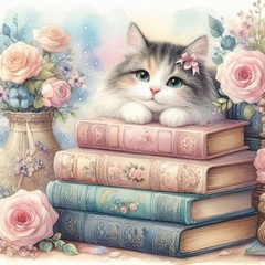 Zythron Diamond Painting Kits for Adults Cat Book Art 5X5X0.5,