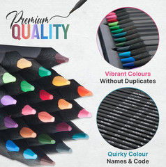 Coloring Pencils for Adults – 24 Wax Soft Core Colored Pencils for Adult Colorin